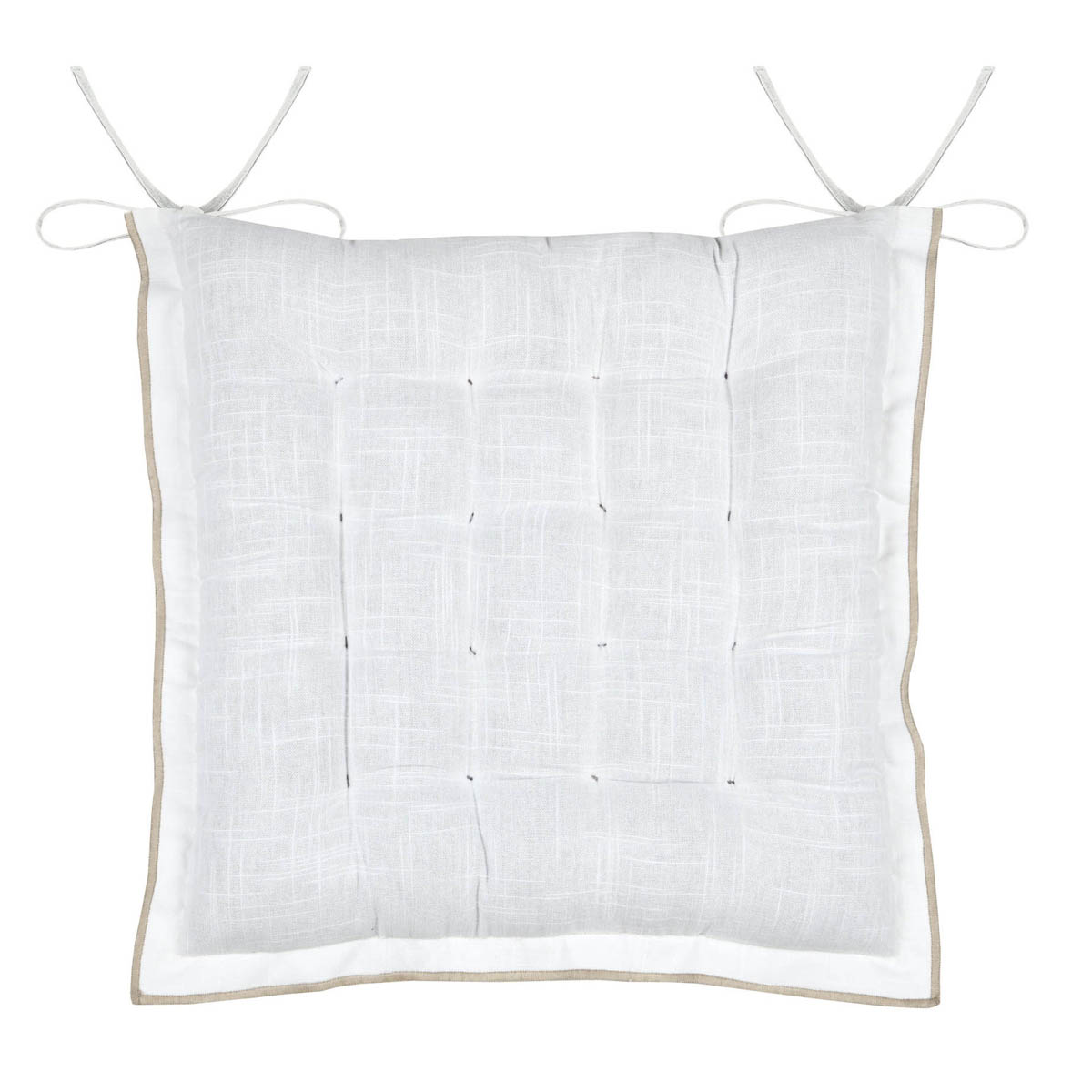 Μαξιλάρι Καρέκλας 2 Όψεων (38x38+4) S-F Helios White CUD092005GAL