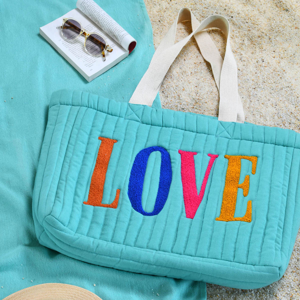 Τσάντα Θαλάσσης (44x10x35) S-F Dolce Vita Turquoise SAC5D625004