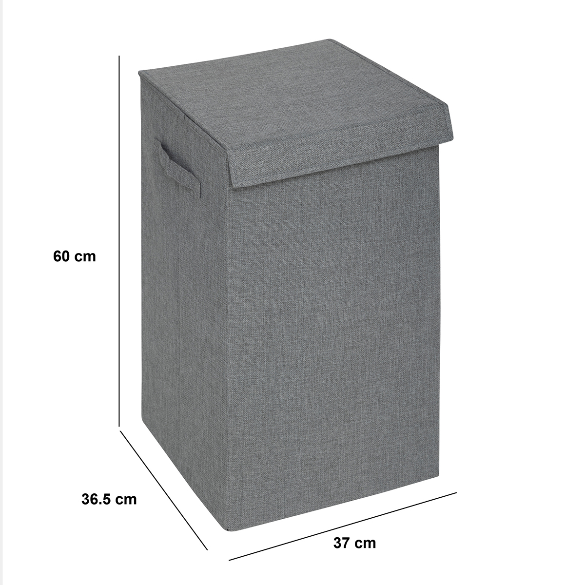 Καλάθι Απλύτων 2 Θέσεων 74Lit (37X36 5X60) F-V Colors Concrete Grey 206923H Μπάνιο Καλάθια Spitishop
