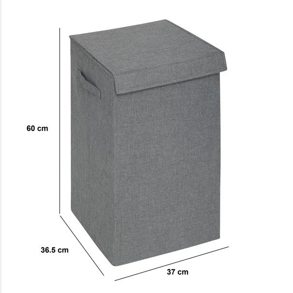 Καλάθι Απλύτων 2 Θέσεων 74Lit (37x36.5x60) F-V Colors Concrete Grey 206923H