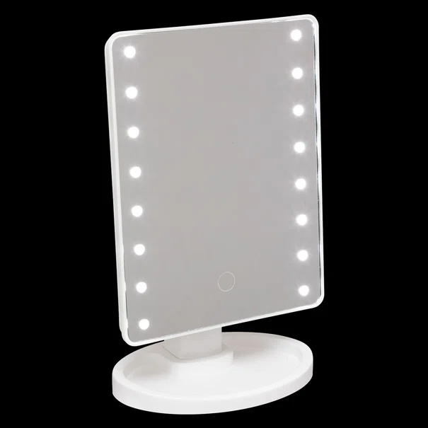 Επιτραπέζιος Καθρέφτης Με Led & Ραφάκι (16.7x11.9x26.1) F-V Mirror 206973