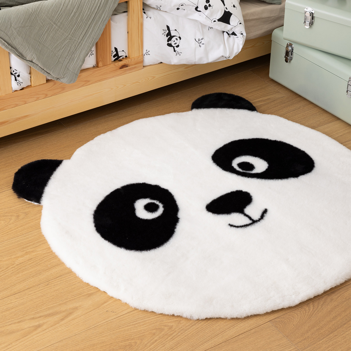 Παιδικό Στρογγυλό Χαλί Γούνινο (Φ100) A-S Panda 205838