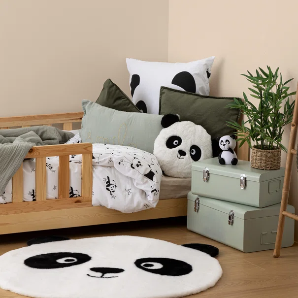 Παιδικό Στρογγυλό Χαλί Γούνινο (Φ100) A-S Panda 205838