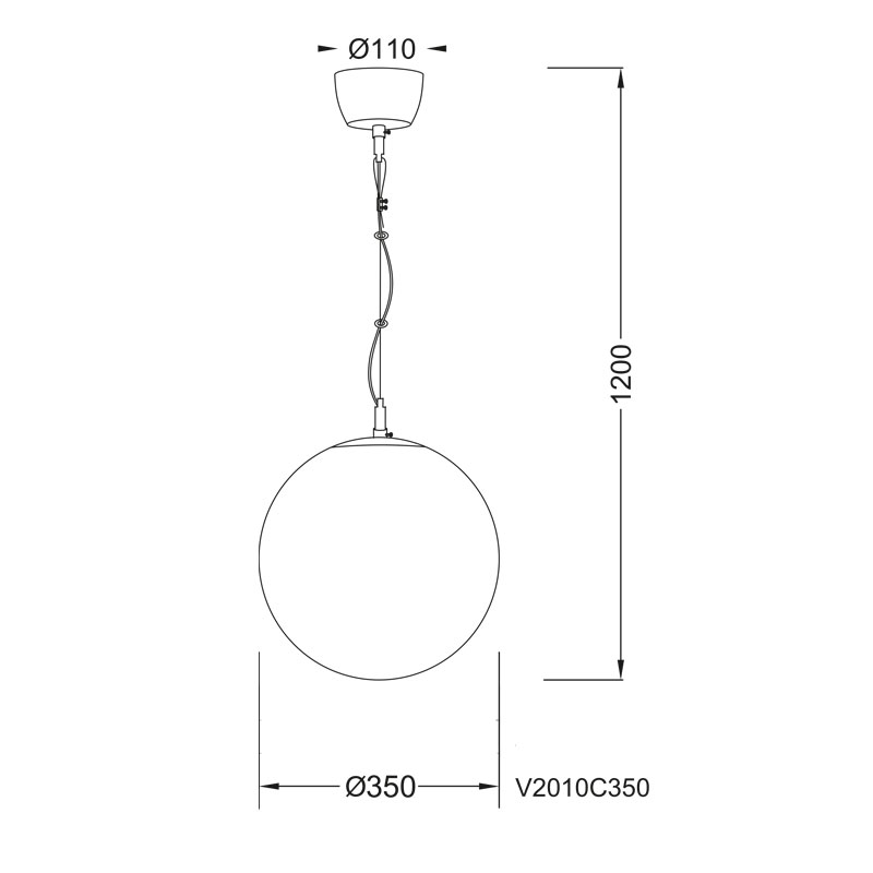 Φωτιστικό Οροφής Μονόφωτο Aca Luna V2010C350W White Φωτιστικά Κρεμαστά Spitishop