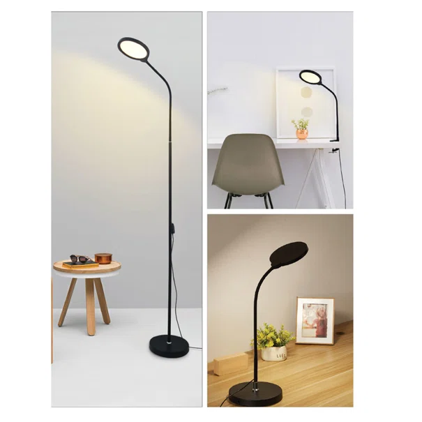 Πορτατίφ/Με Κλιπ/Φωτιστικό Δαπέδου 3 Σε 1 LED Step Dimmable Aca Stefan SF501ALL Black CCT