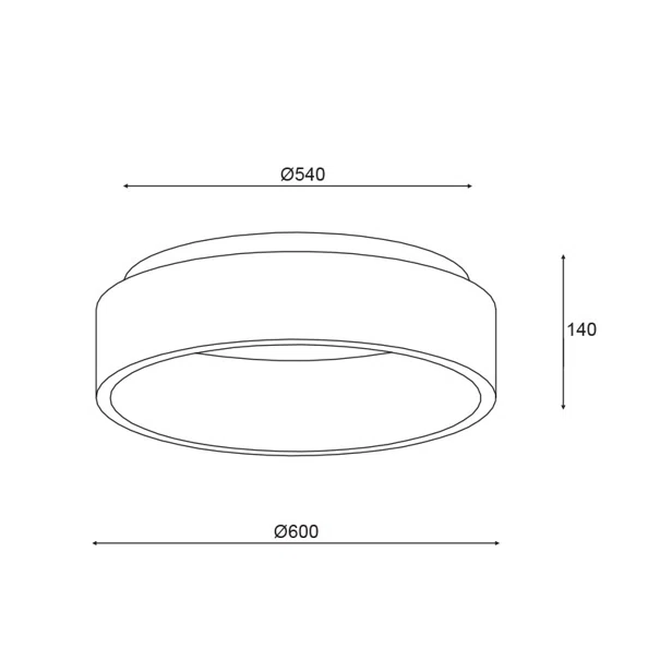 Φωτιστικό Πλαφονιέρας LED 3 CCT Aca Apollo BR81LEDP60BKCCT Black