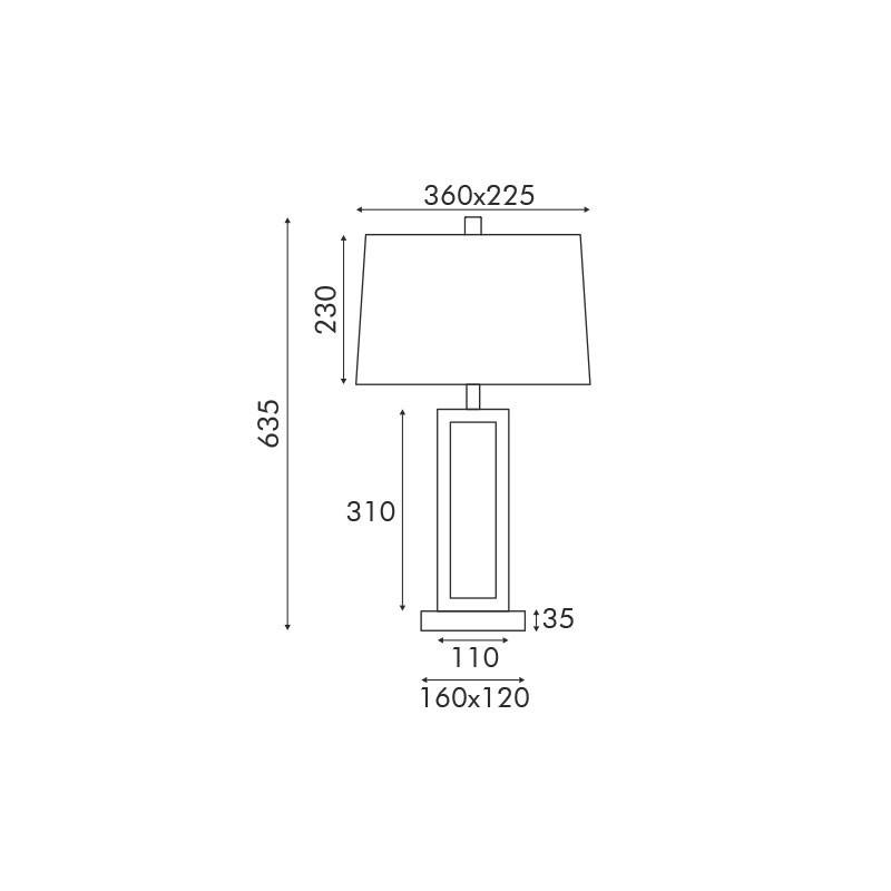 Πορτατίφ Aca Dennis Mt240515 Black White Φωτιστικά Επιτραπέζια Spitishop