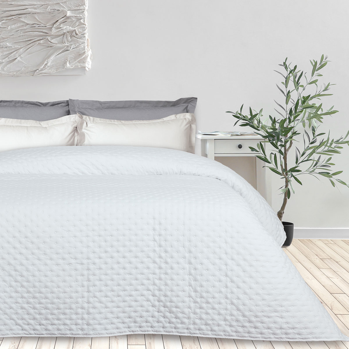 Κουβερλί Υπέρδιπλο (220x240) Das Home Happy 9658 White