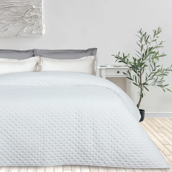 Κουβερλί Υπέρδιπλο (220x240) Das Home Happy 9658 White