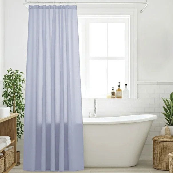 Κουρτίνα Μπάνιου (200x180) Με Κρίκους Das Home Bath 0804 Blue