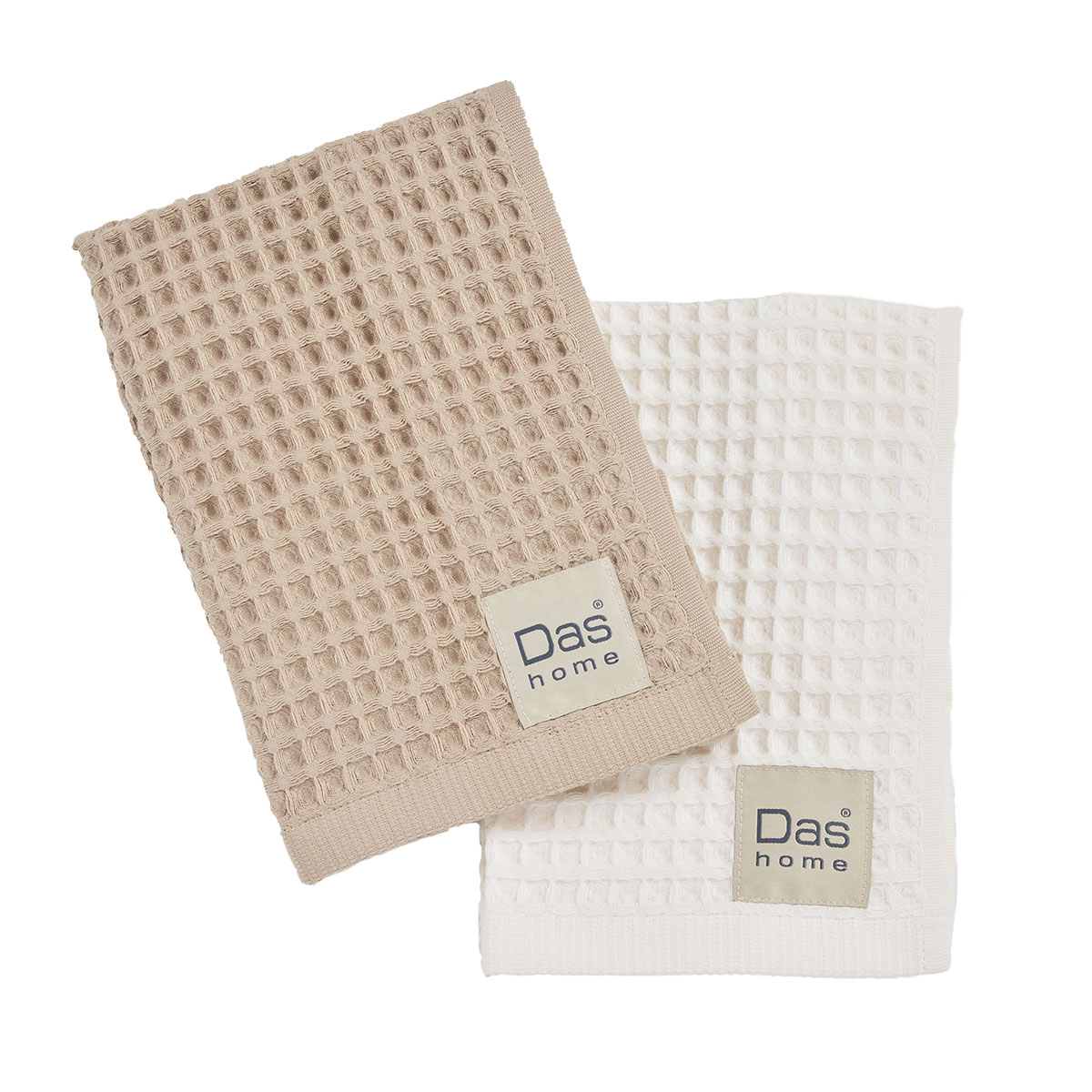 Ποτηρόπανα Πικέ (Σετ 2τμχ) Das Home Kitchen 0800 Ivory-Beige