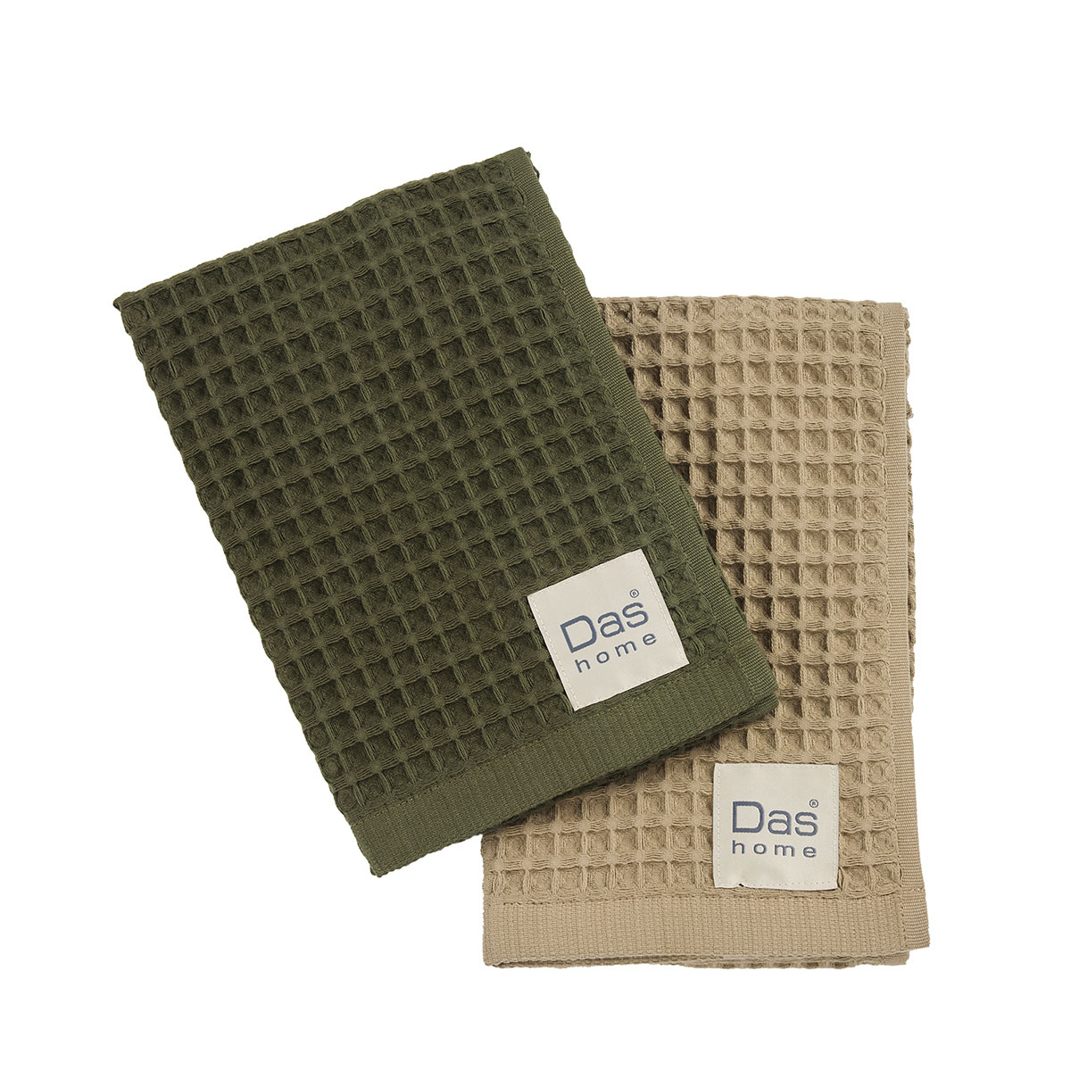 Ποτηρόπανα Πικέ (Σετ 2τμχ) Das Home Kitchen 0802 Olive-Green