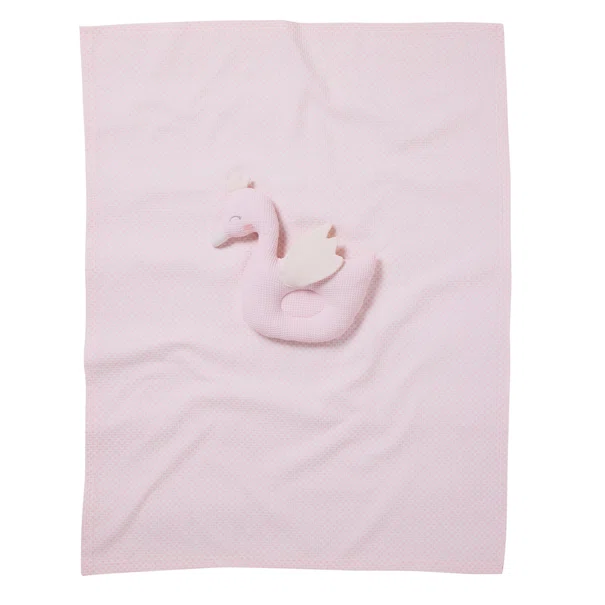 Κουβέρτα Πικέ Αγκαλιάς (75x100) + Λούτρινο Das Home Baby 4956 Pink