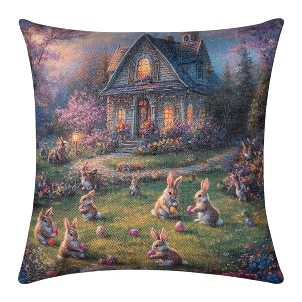 Πασχαλινή Μαξιλαροθήκη (45x45) Silk Fashion easter2025-3
