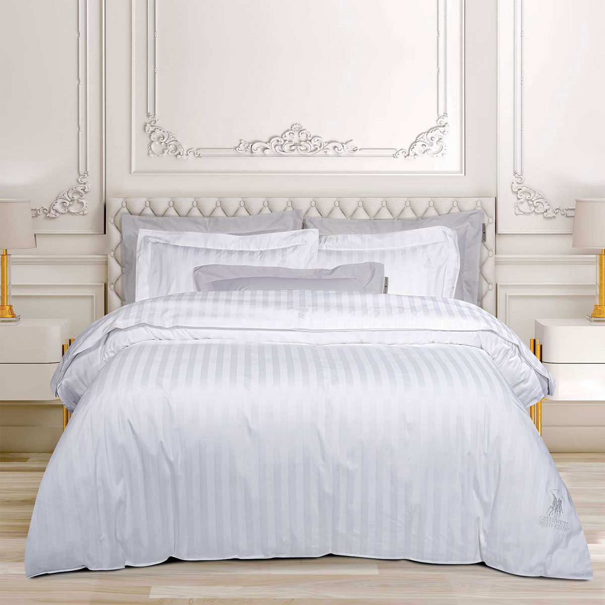 Παπλωματοθήκη Υπέρδιπλη (Σετ 220x240) Greenwich Polo Club Classic 2271 White
