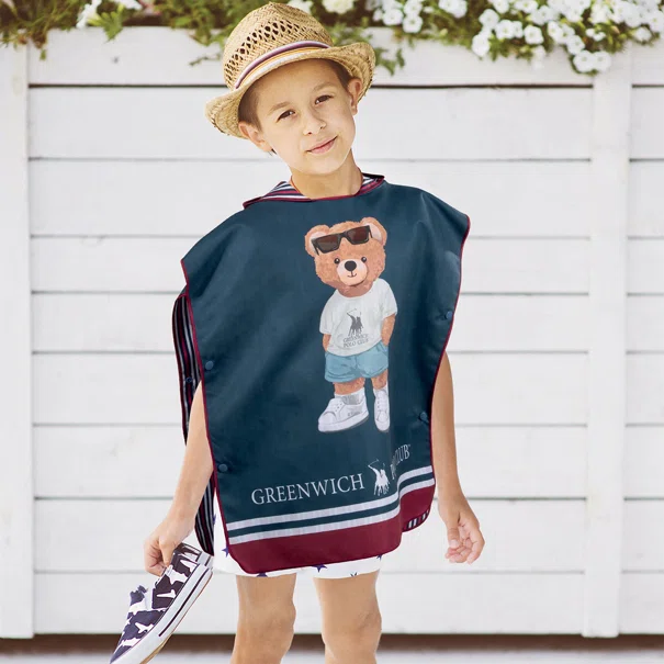Παιδικό Πόντσο Microfiber (50x115) 2 Όψεων Greenwich Polo Club Junior 4042
