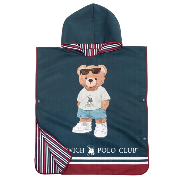 Παιδικό Πόντσο Microfiber (50x115) 2 Όψεων Greenwich Polo Club Junior 4042