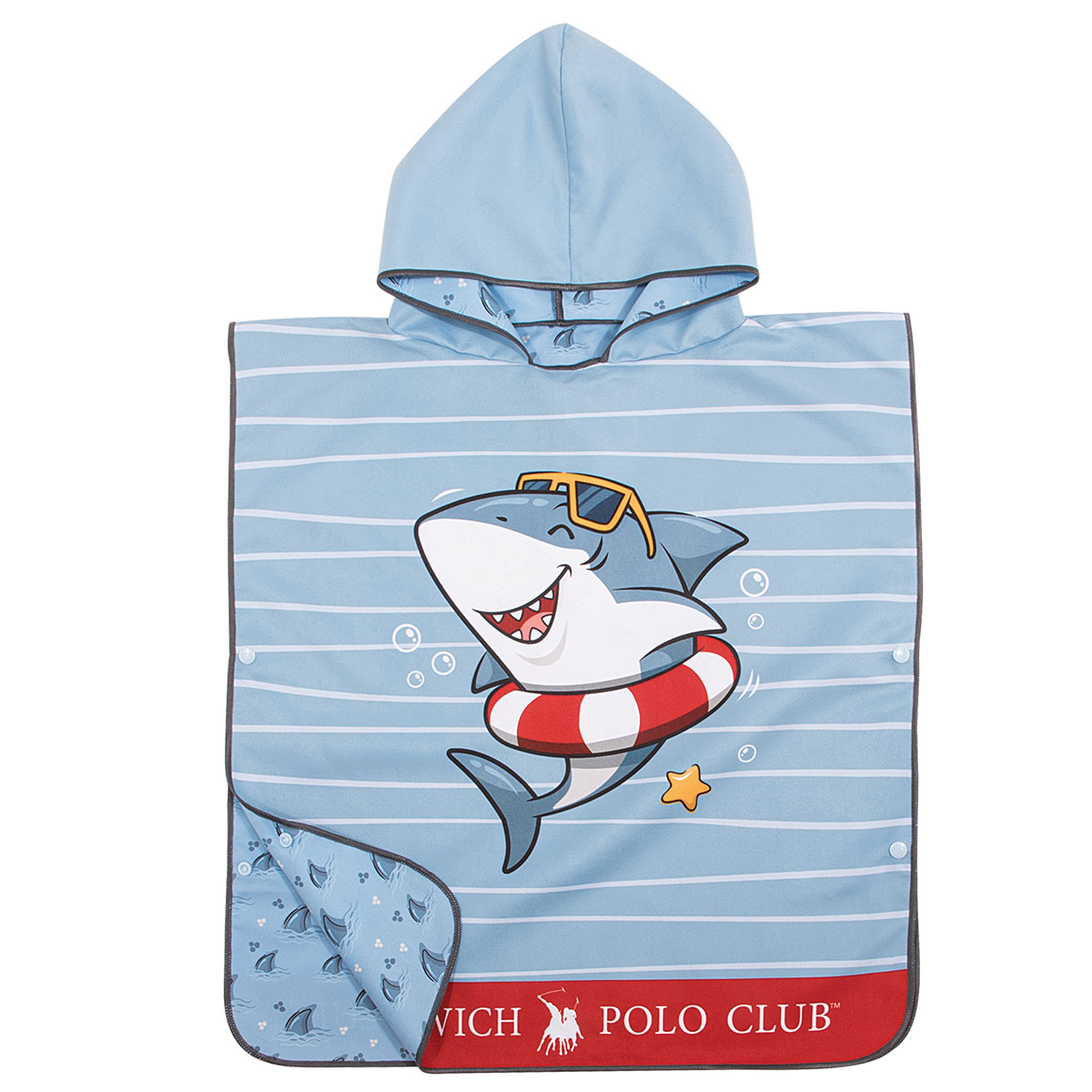 Παιδικό Πόντσο Microfiber (50x115) 2 Όψεων Greenwich Polo Club Junior 4044