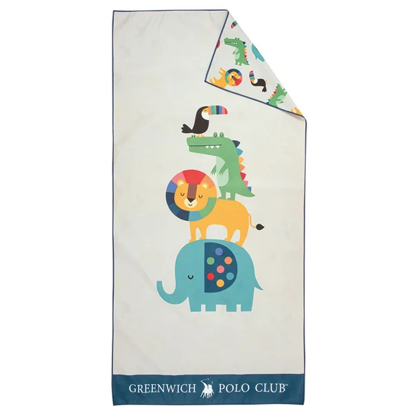 Παιδική Πετσέτα Θαλάσσης Microfiber 2 Όψεων (70x140) Greenwich Polo Club Junior 4079