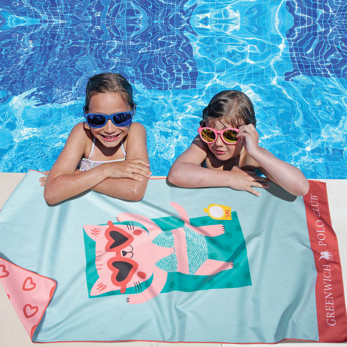 Παιδική Πετσέτα Θαλάσσης Microfiber 2 Όψεων (70X140) Greenwich Polo Club Junior 4081 Πετσέτες Παιδικές Spitishop