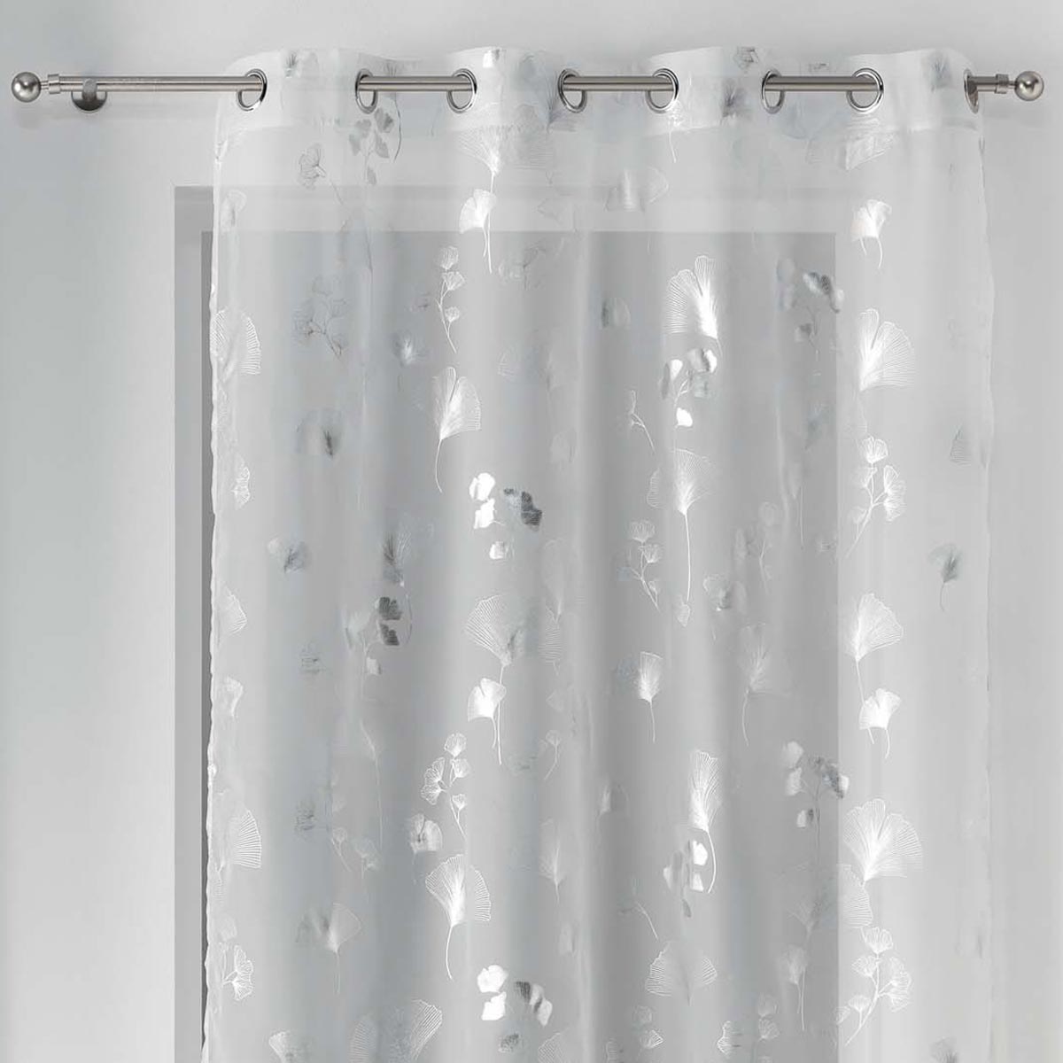 Κουρτίνα (140x240) Με Τρουκς L-C Bloomy Voilage Blanc 1626571