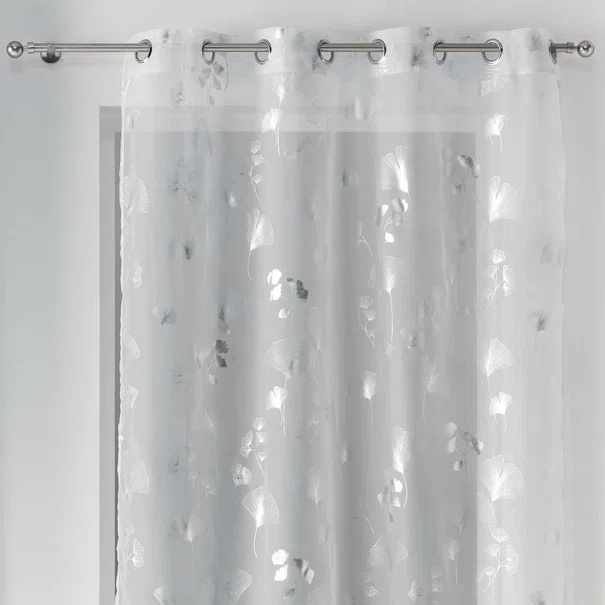 Κουρτίνα (140x240) Με Τρουκς L-C Bloomy Voilage Blanc 1626571
