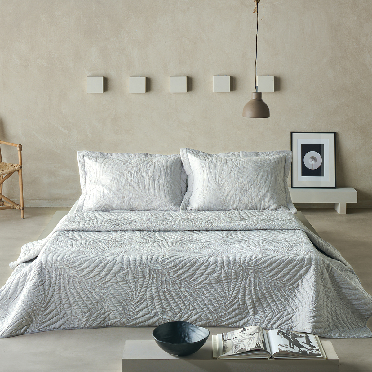 Κουβερλί Ημίδιπλο (Σετ 180x250) Kentia Serenity Jana 22 Silver