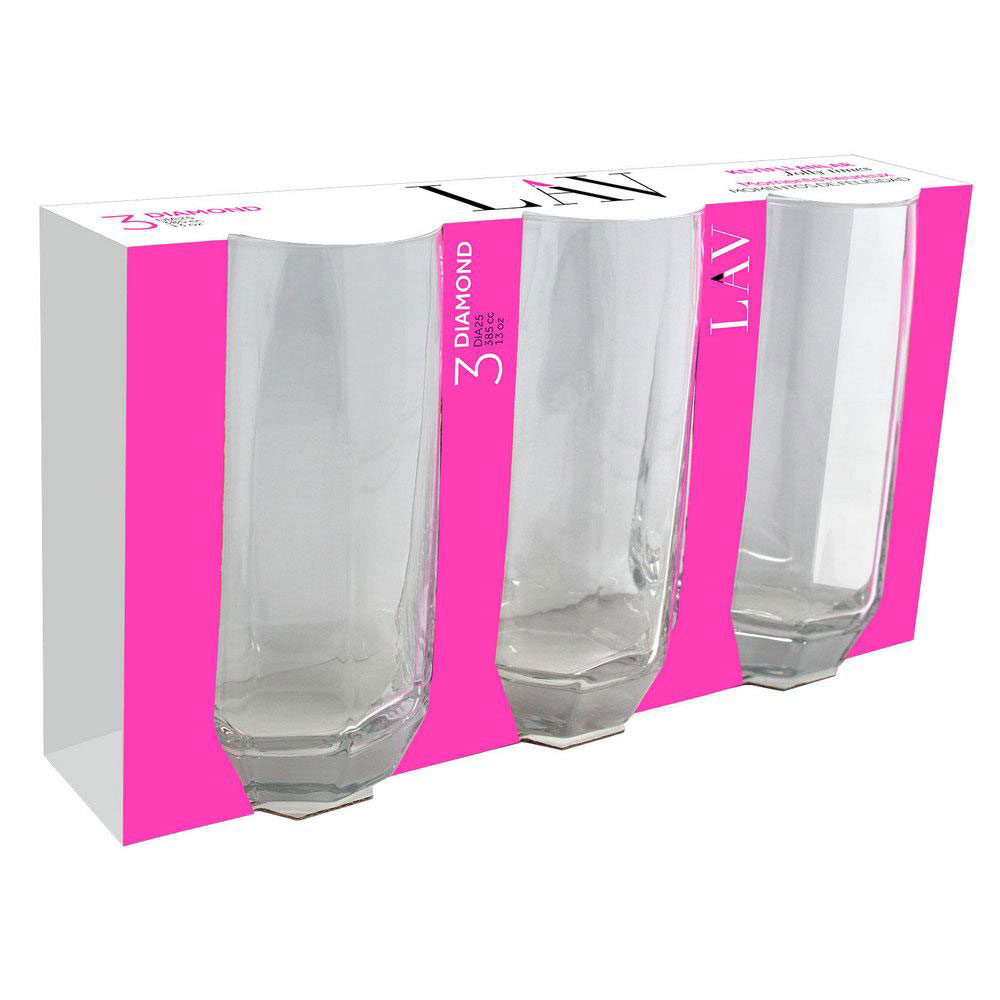 Ποτήρια Νερού 385ml (Σετ 3τμχ) Lav Diamond