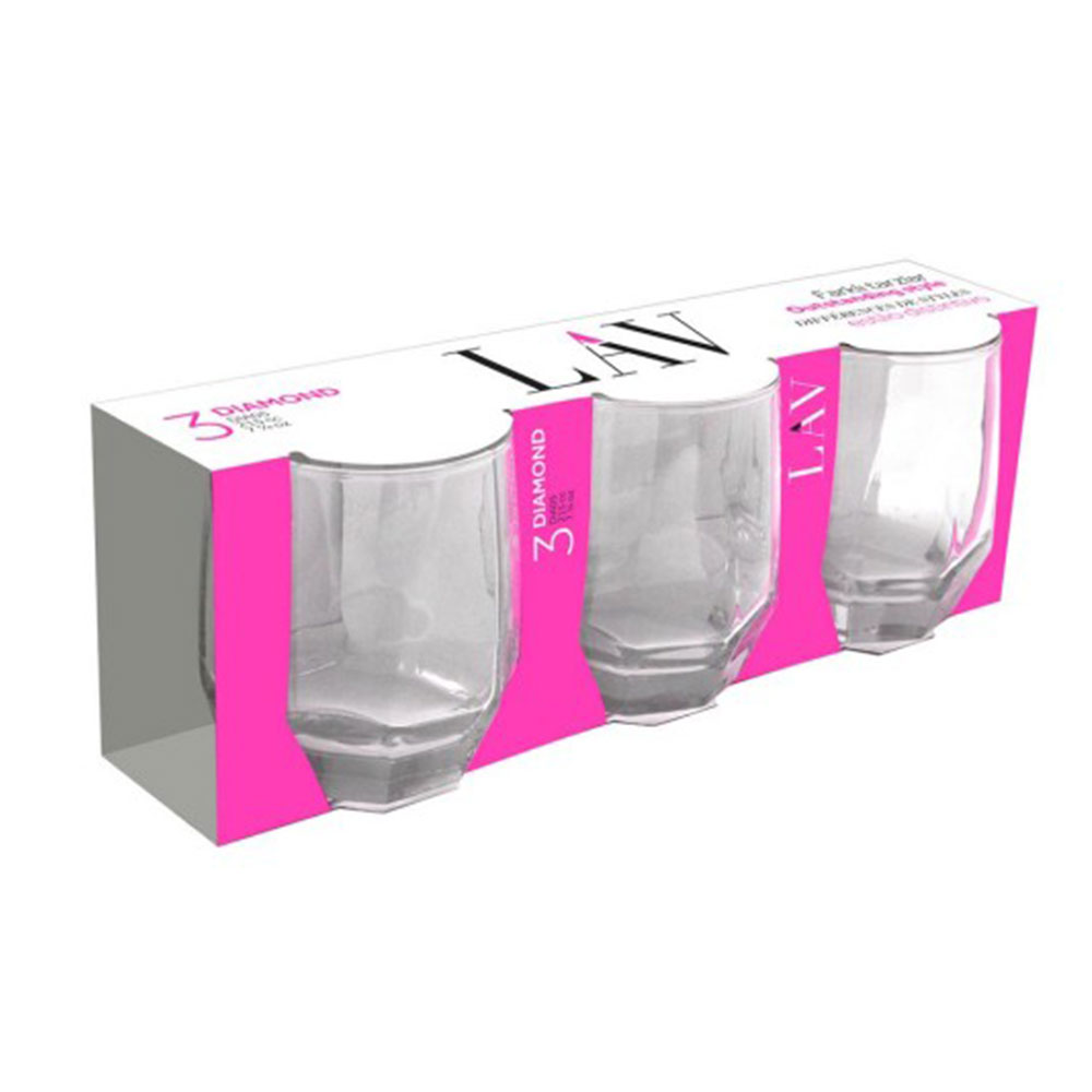 Ποτήρια Κρασιού 215ml (Σετ 3τμχ) Lav Diamond