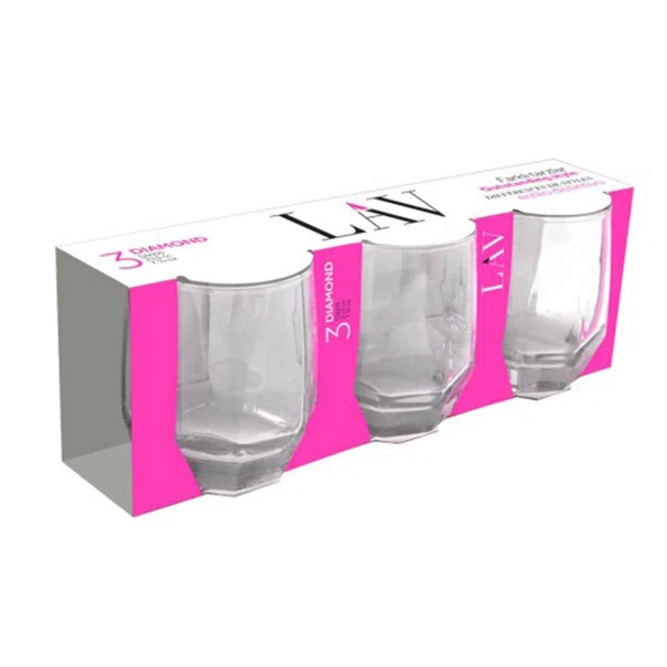 Ποτήρια Κρασιού 215ml (Σετ 3τμχ) Lav Diamond
