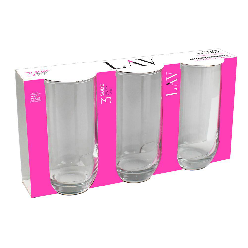 Ποτήρια Νερού 415ml (Σετ 3τμχ) Lav Sude