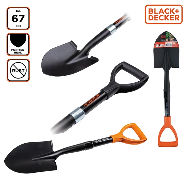 Φτυάρι Χειρός 67εκ. Black+Decker 871125223403