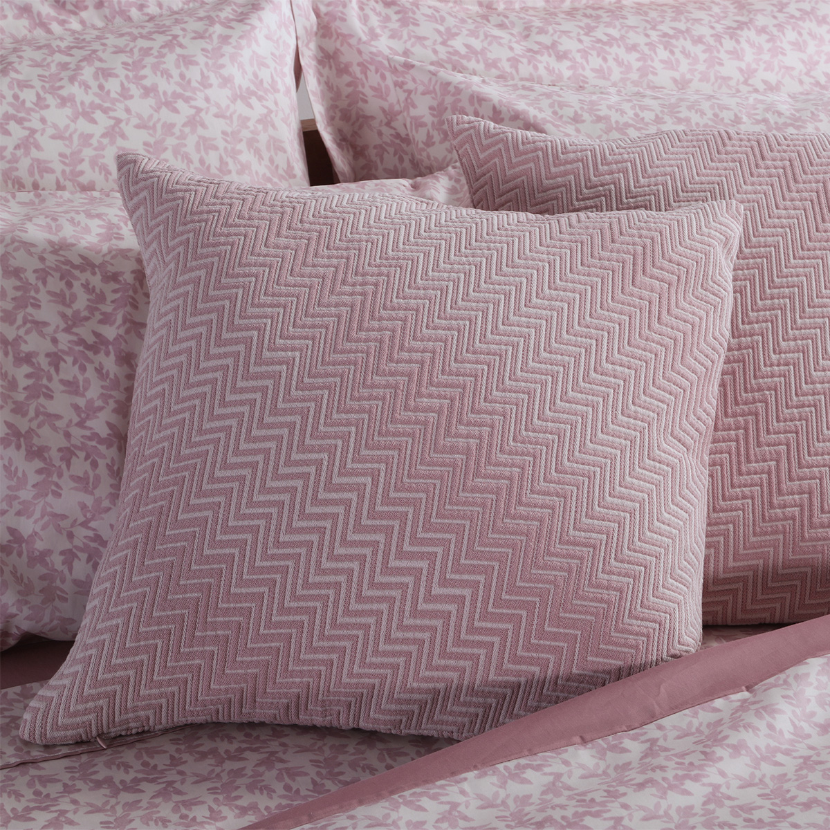 Διακοσμητική Μαξιλαροθήκη (50x50) Nef-Nef Homeware Chevie Pink