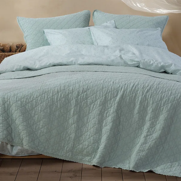 Κουβερλί Υπέρδιπλο (230x240) Nef-Nef Homeware Serenity Bruno Mint