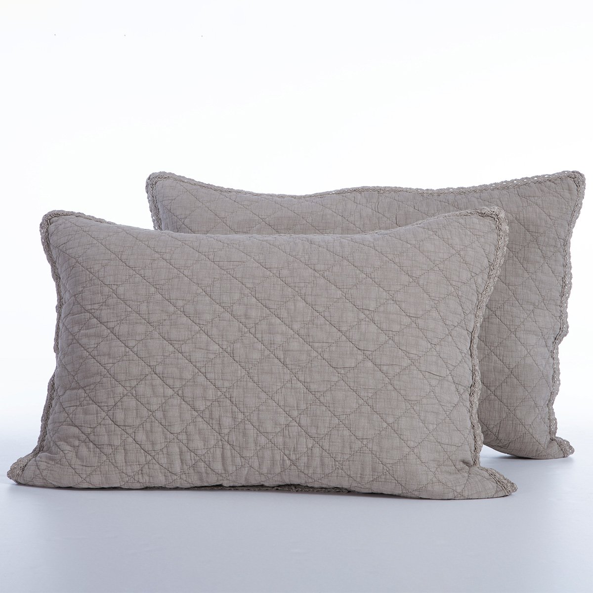 Ζεύγος Μαξιλαροθήκες Καπιτονέ (52X72) Nef-Nef Homeware Serenity Bruno Linen Λευκά Είδη Κρεβατοκάμαρας Ύπνου Σετ Spitishop