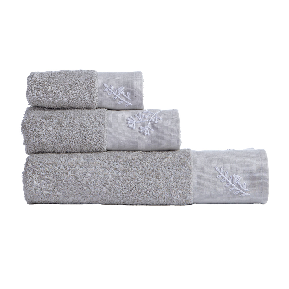 Πετσέτες Μπάνιου (Σετ 3Τμχ) Nef-Nef Homeware Serenity Perfection 500Gsm Λευκά Είδη Σετ Spitishop