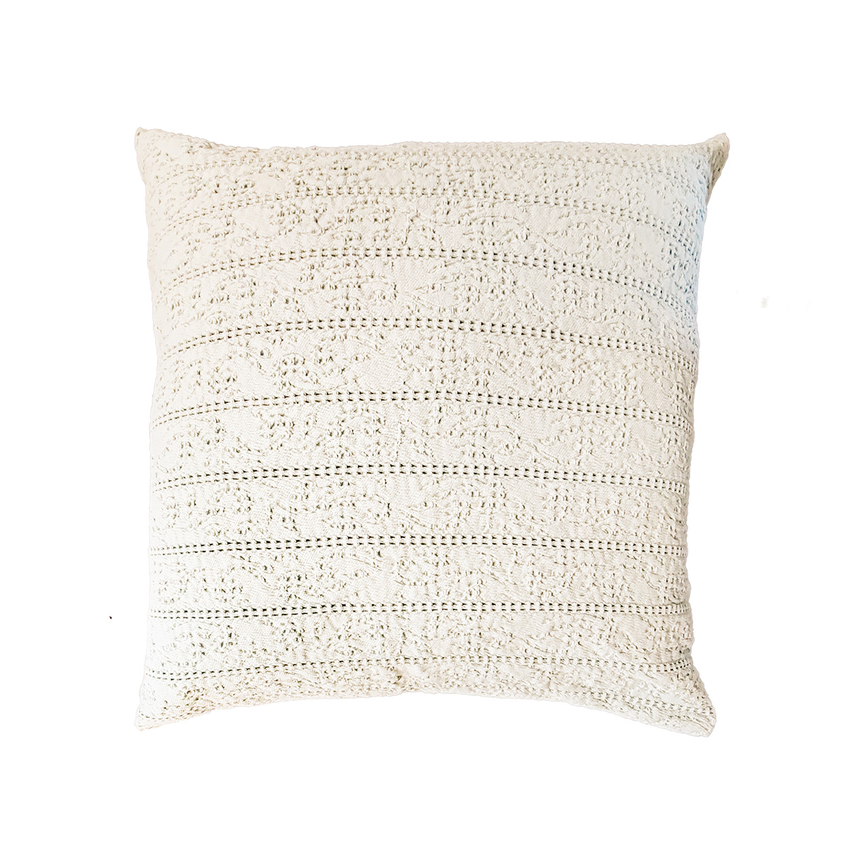 Διακοσμητική Μαξιλαροθήκη (50X50) Nef-Nef Homeware Starige White Λευκά Είδη Κρεβατοκάμαρας Διακοσμητικά Μαξιλάρια Spitishop