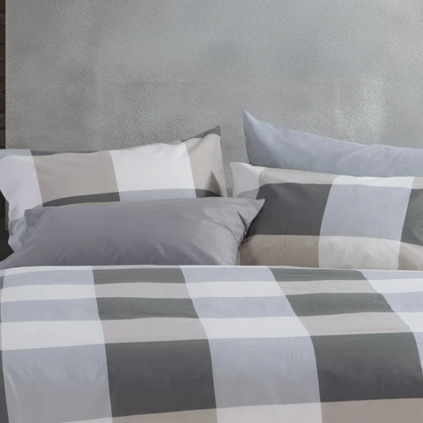 Μαξιλαροθήκη (52x72) Nef-Nef Homeware Casual Check Grey