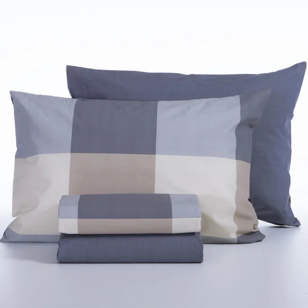 Σεντόνια Μονά (Σετ) Nef-Nef Homeware Casual Check Denim