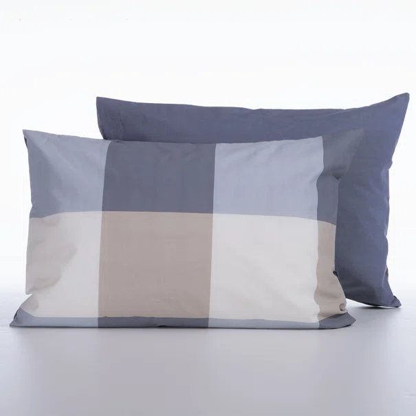 Μαξιλαροθήκη (52x72) Nef-Nef Homeware Casual Check Denim