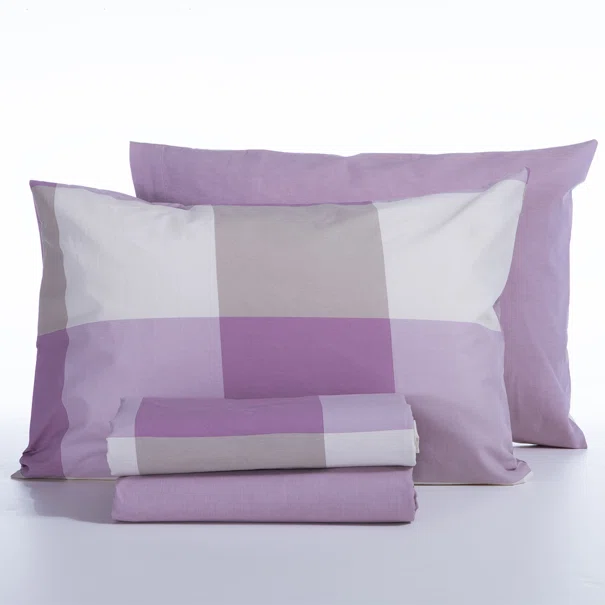 Σεντόνια King Size (Σετ) Nef-Nef Homeware Casual Check Mauve