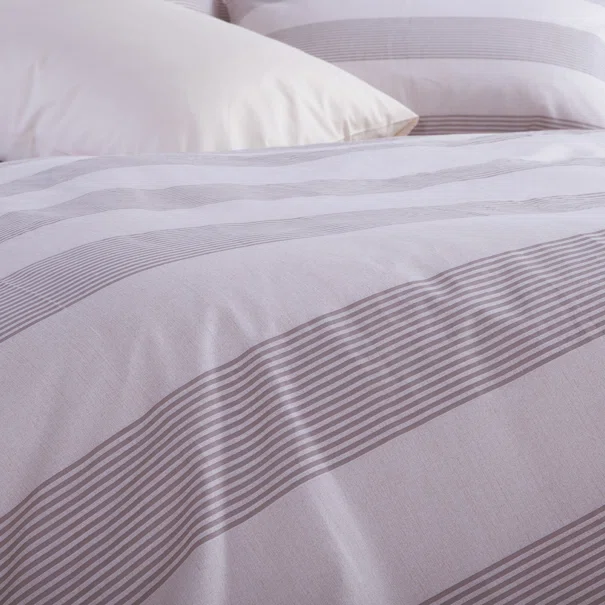 Σεντόνια Υπέρδιπλα (Σετ) Nef-Nef Homeware Casual Stripe Ecru
