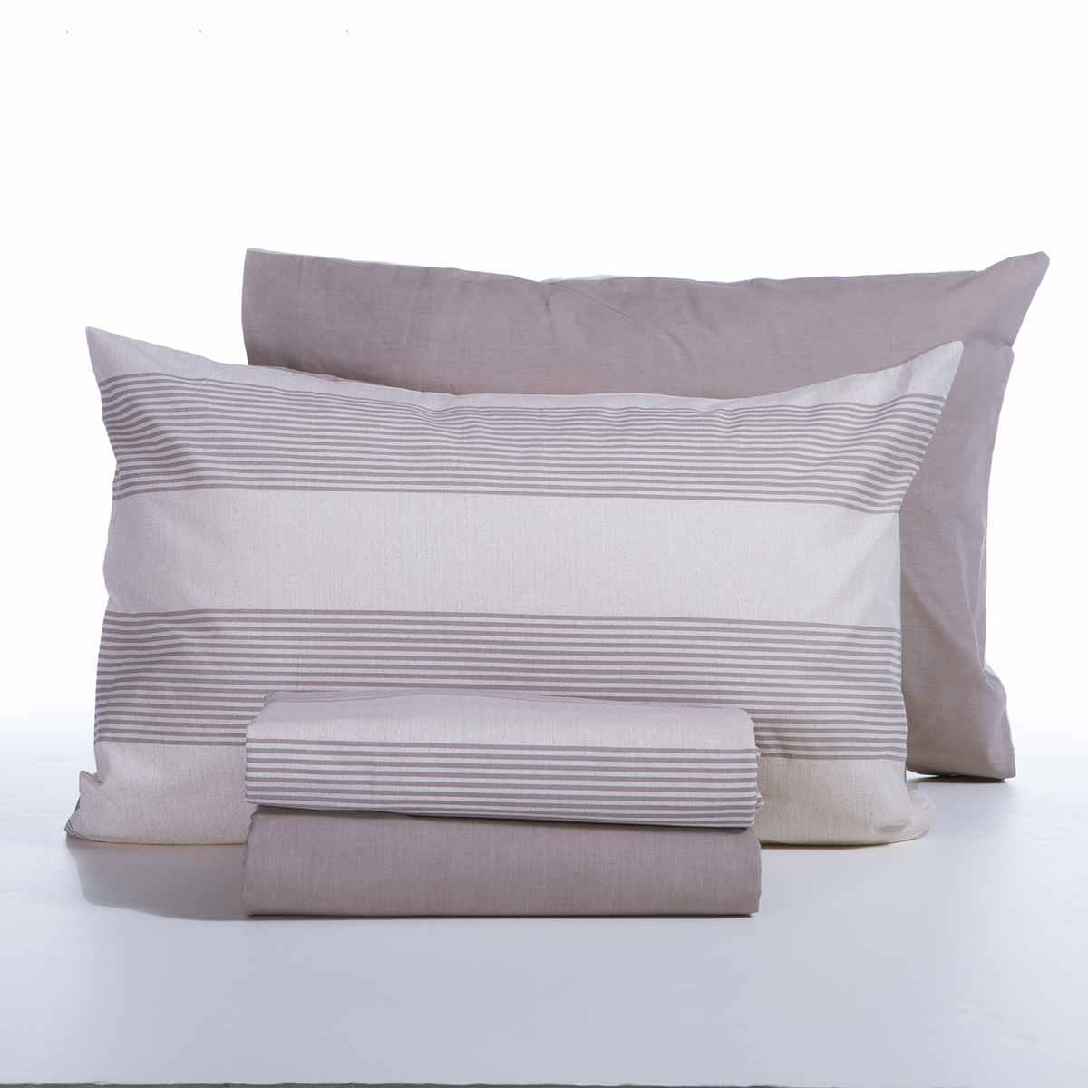 Σεντόνια Μονά (Σετ) Nef-Nef Homeware Casual Stripe Ecru Λευκά Είδη Κρεβατοκάμαρας Σετ Spitishop