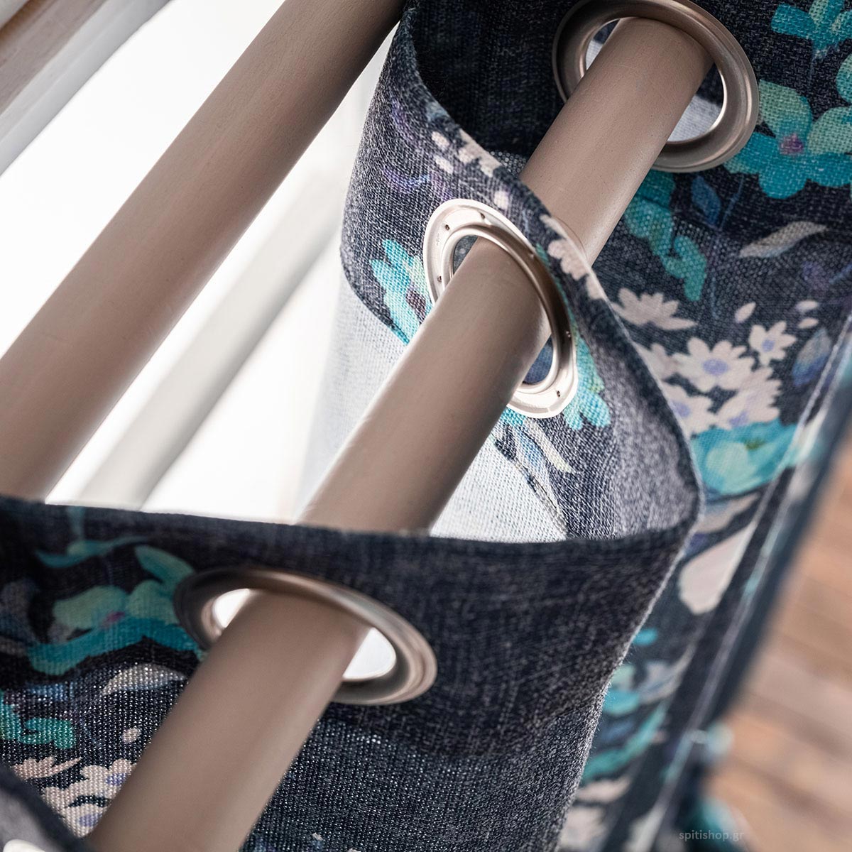 Κουρτίνα (140X280) με Τρουκς Gofis Home Lisbeth Green 592 18 Κουρτίνες Κρεβατοκάμαρας Spitishop