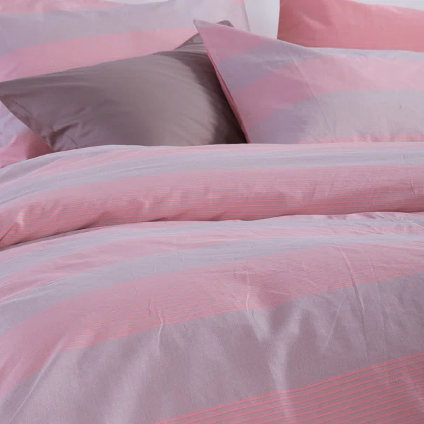 Σεντόνια King Size (Σετ) Nef-Nef Homeware Casual Stripe Peach