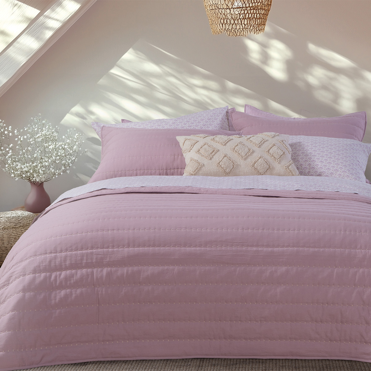 Κουβερλί King Size (270x270) Nef-Nef Homeware Colorfull Lilac