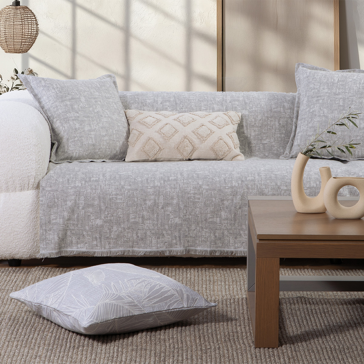 Ριχτάρι Καναπέ Διθέσιου (170x250) Nef-Nef Homeware Garcia Grey