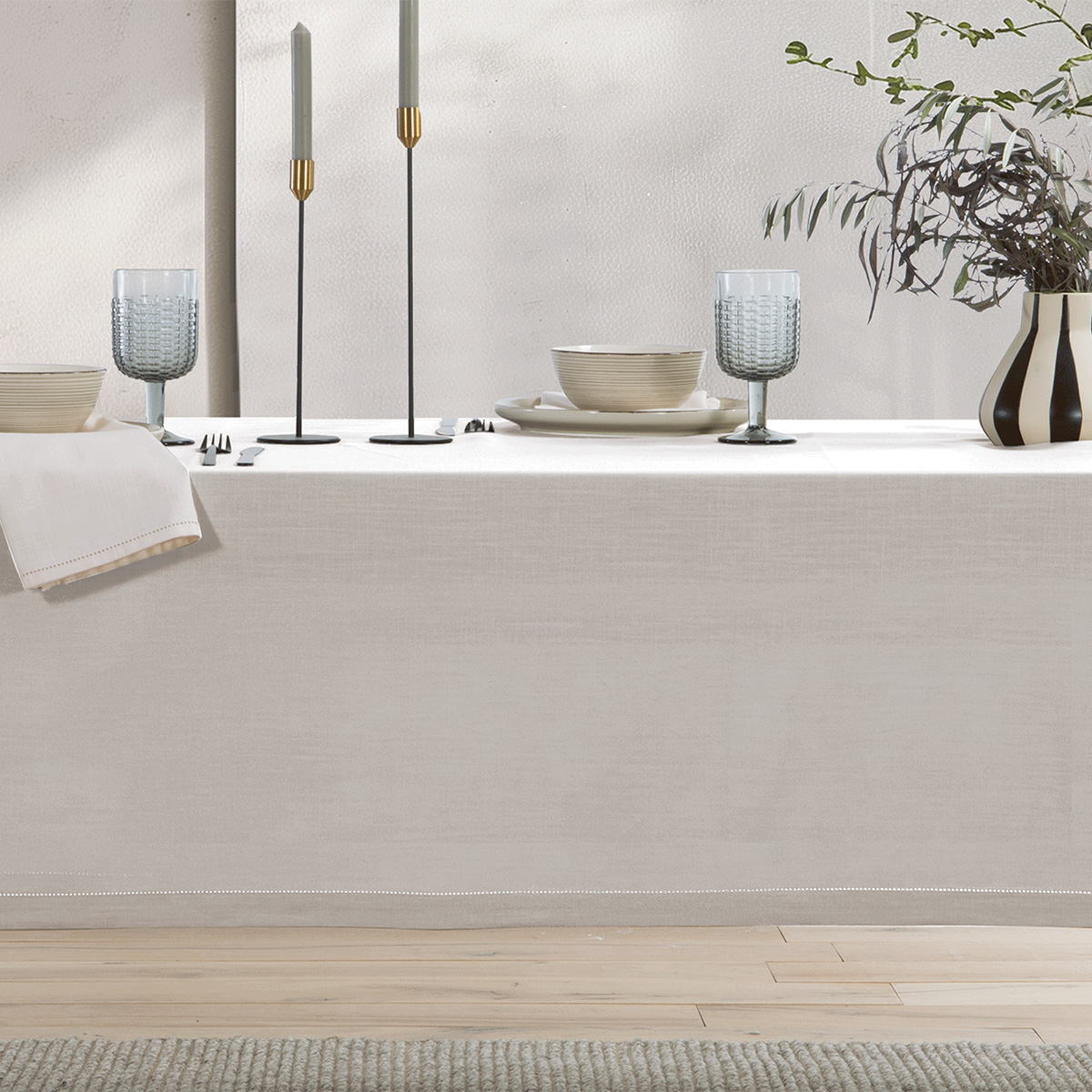 Τραπεζομάντηλο (150x300) Nef-Nef Homeware Steady Ecru