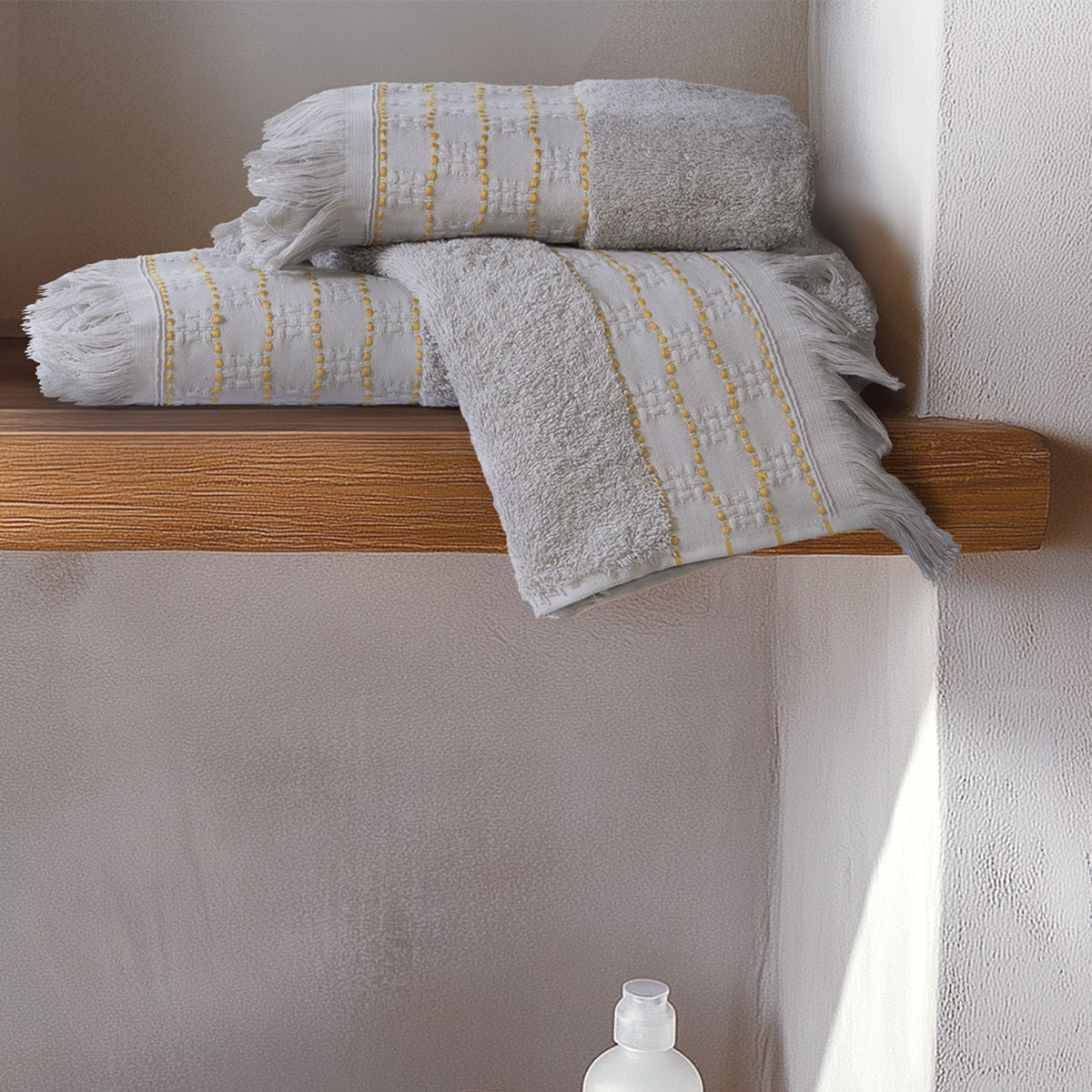 Πετσέτα Σώματος (70x140) Nef-Nef Homeware Quantro Grey 500gsm