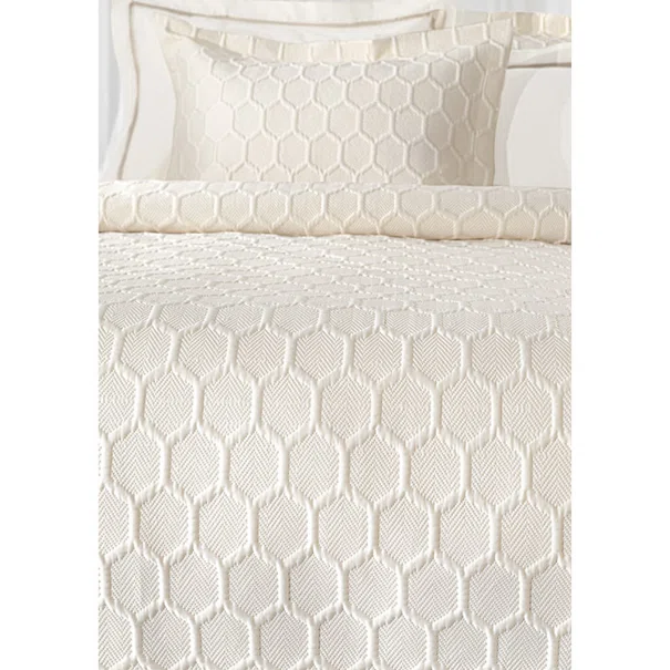 Κουβερλί King Size (Σετ 240x250) Guy Laroche Hive Ecru